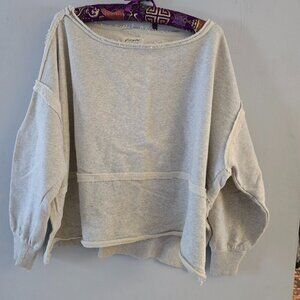 Free People Oversized off the shoulder cropped sweatshirt XS